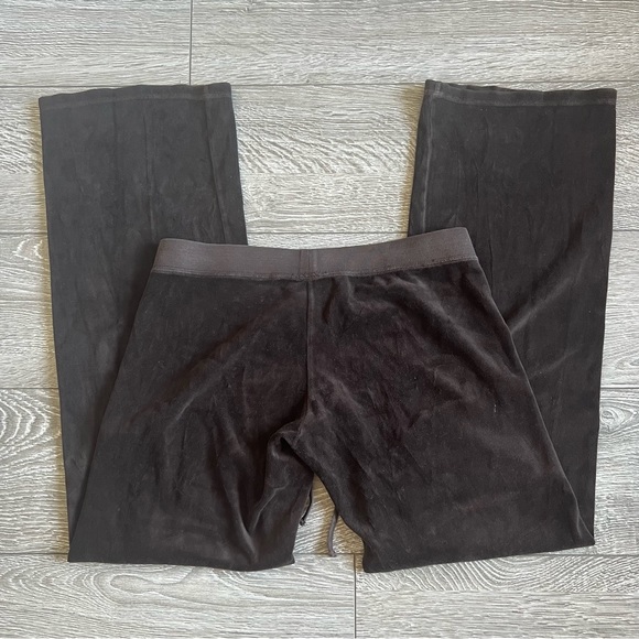 JUICY COUTURE Brown Velour Wide Leg Pants with Bling | Made in USA | Size M EUC - Picture 4 of 15